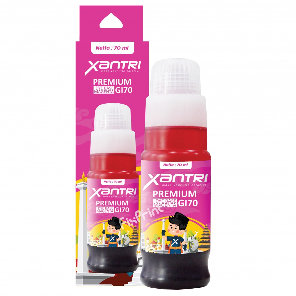 Tinta Xantri GI70 GI70 Magenta 70ml, Printer Can PIXMA G5070 G6070 GM2070 GM4070 G7070