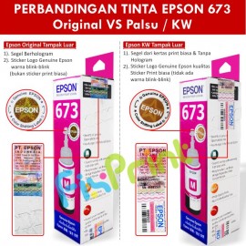 Tinta Refill Epson Original 673 t6733 Magenta 70ml, Tinta Refill Printer Epson L800 L805 L810 L850 L1800